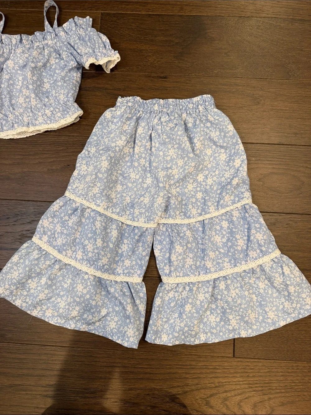 Freestyle Toddler Girls Blue Floral 2 Piece Set Size 3T - C8-138